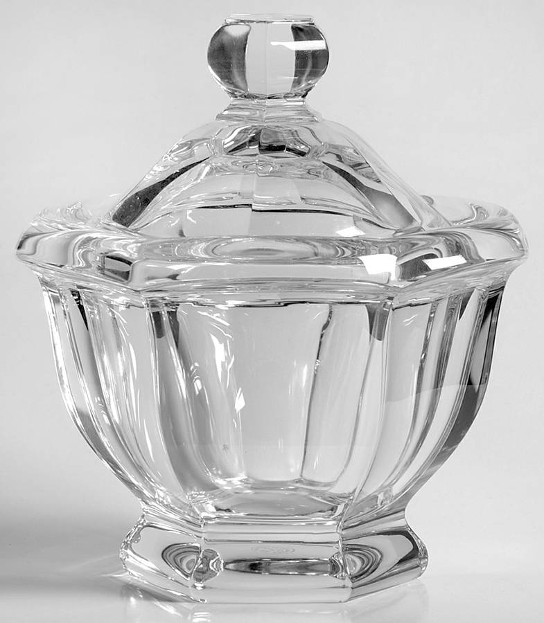Bretagne (Cut) Bowl Has Lip, Sugar Bowl & Lid by Baccarat-1