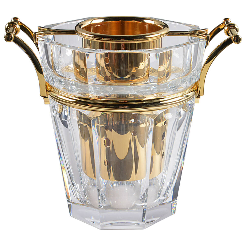 Harcourt-Versailles (Cut) (3 Piece Set) Gold Champagne Bucket by Baccarat-1