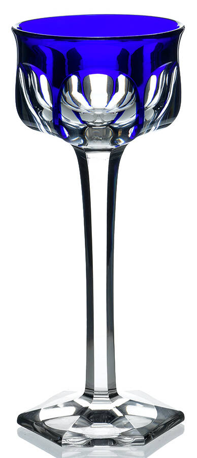 Malmaison (Cut) Cobalt Blue Rhine Wine by Baccarat-1