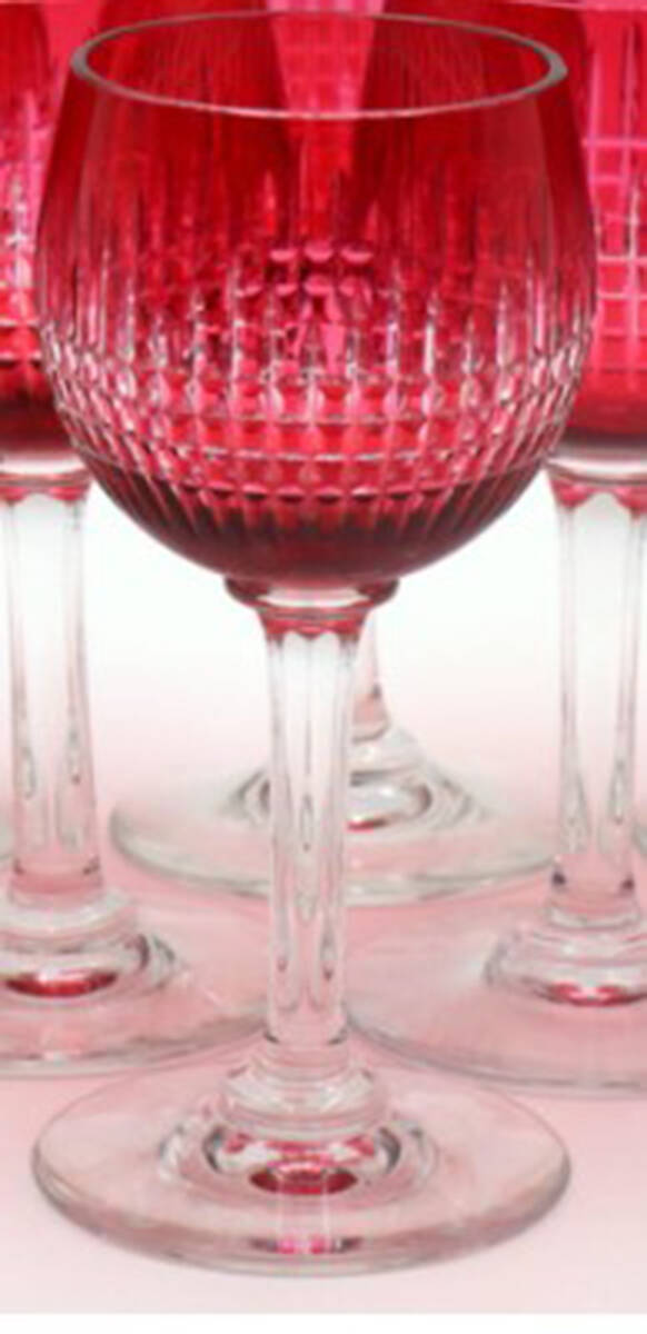 Nancy (Cut) Cranberry Claret Wine by Baccarat-1