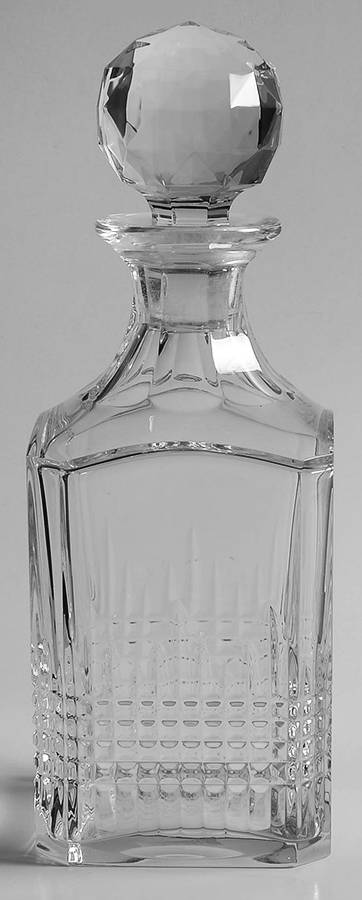 Nancy (Cut) Square Decanter & Stopper by Baccarat-1
