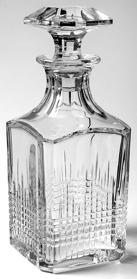 Nancy (Cut) Square Decanter with Stopper by Baccarat-1