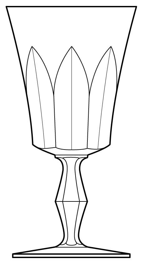 Polignac (Cut) Water Goblet by Baccarat-1