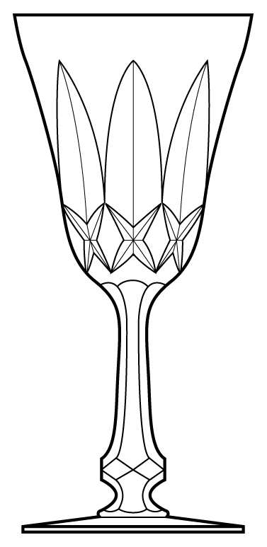 Tourville Water Goblet by Baccarat-1
