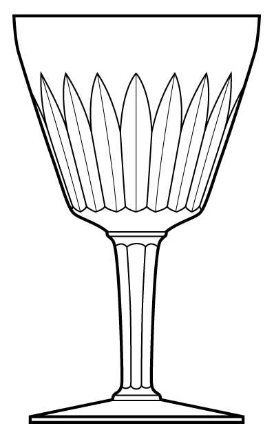Val D'Oise Water Goblet by Baccarat-1