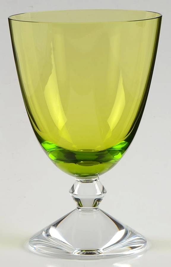 Vega Olive Green Water Goblet by Baccarat-1