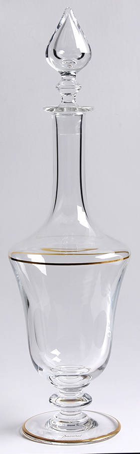 Vienne Clear (Gold Trim) Decanter & Stopper by Baccarat-1