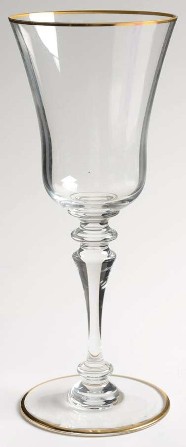 Vienne Clear (Gold Trim) Water Goblet by Baccarat-1