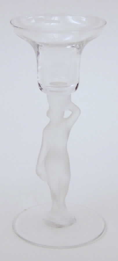 Bacchante (Frosted Nude Stem) Single Light Candlestick by Bayel-1