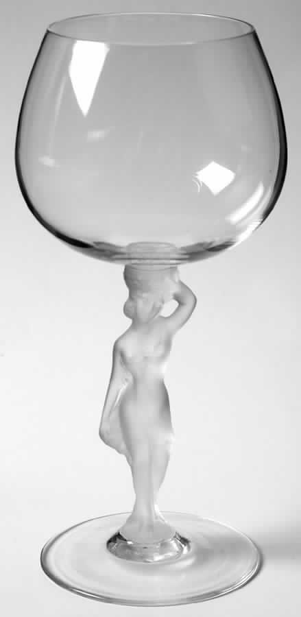 Bacchante (Frosted Nude Stem) Brandy Glass by Bayel-1