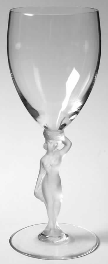 Bacchante (Frosted Nude Stem) Water Goblet by Bayel-1