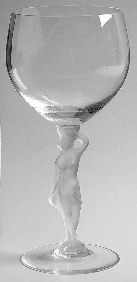 Bacchante (Frosted Nude Stem) Water Goblet by Bayel-1