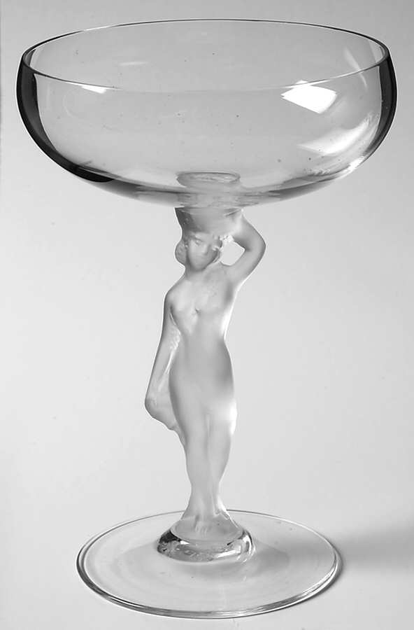 Bacchante (Frosted Nude Stem) Champagne/Tall Sherbet by Bayel-1