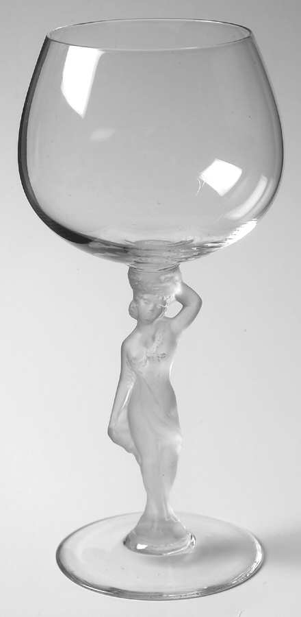 Bacchante (Frosted Nude Stem) Water Goblet by Bayel-1