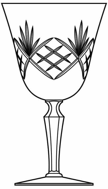 Normandy (Cut) Water Goblet by Bayel-1