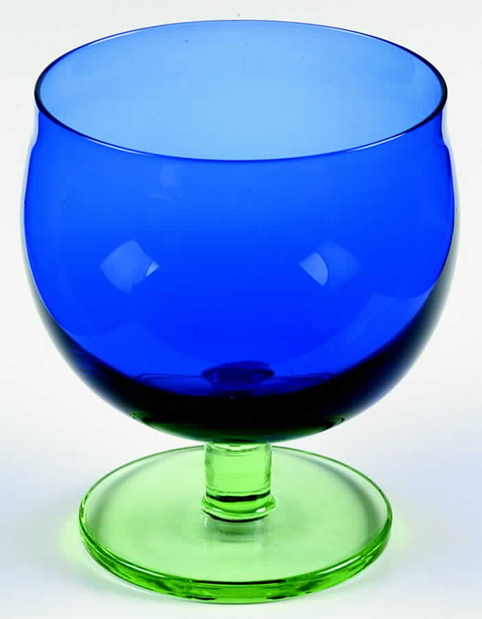 Capers Blue and Green Water Goblet by Block-1
