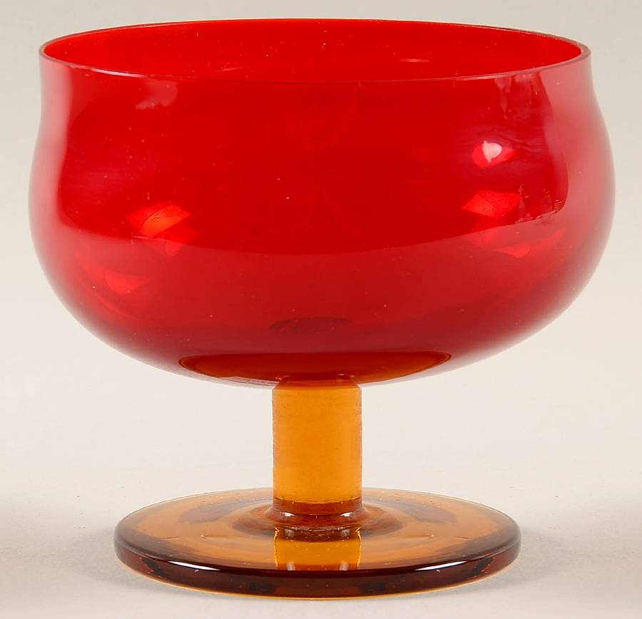 Capers Ruby and Brown Champagne/Tall Sherbet by Block-1