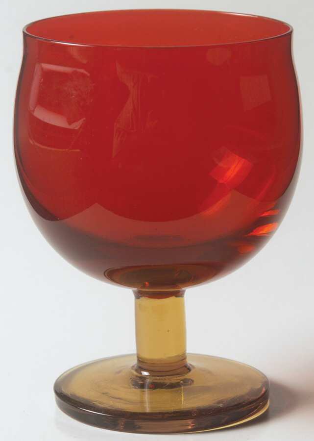 Capers Ruby and Brown Wine Glass by Block-1