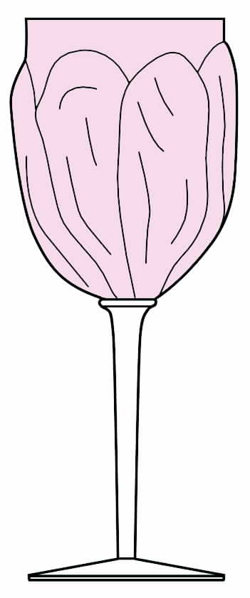 Tulipa Pink Water Goblet by Block-1