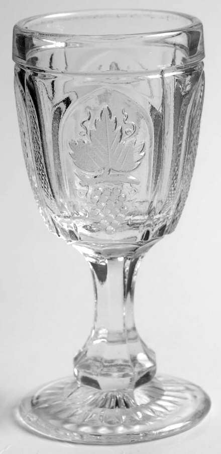 Magnet and Grape Clear Wine Glass by Boston & Sandwich-1