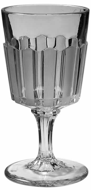 Frosted Ribbon Water Goblet by Bakewell, Pears, Black-1