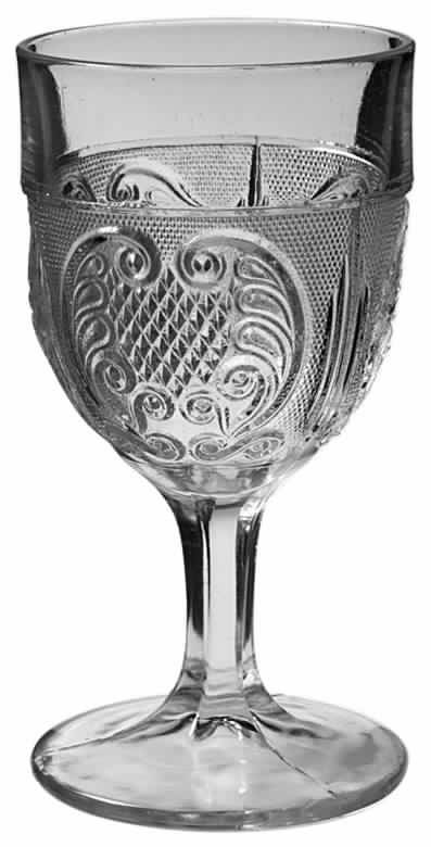 Princess Feather Water Goblet by Bakewell, Pears, Black-1