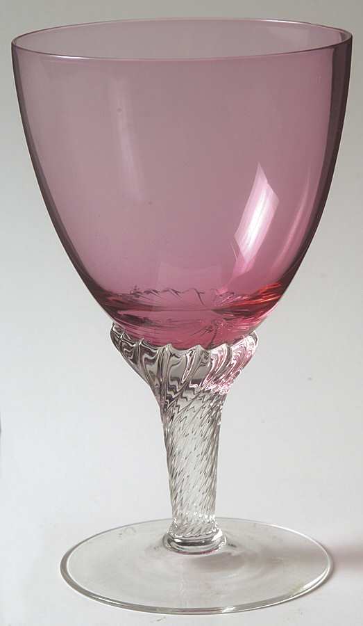 Lisa Cranberry (Non Optic) Water Goblet by George Borgfeldt-1