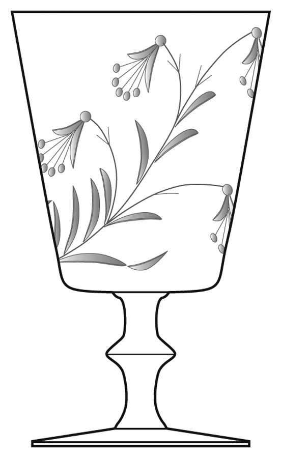 Regency Water Goblet by George Borgfeldt-1
