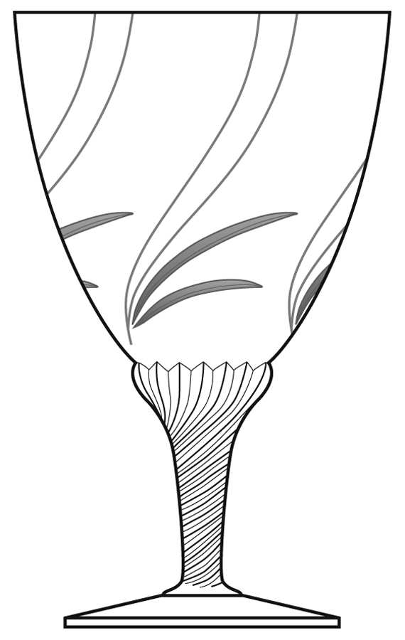 Triennium Water Goblet by George Borgfeldt-1