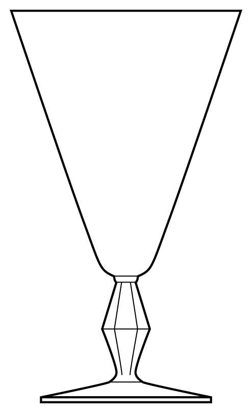 664 Clear Water Goblet by Bryce-1