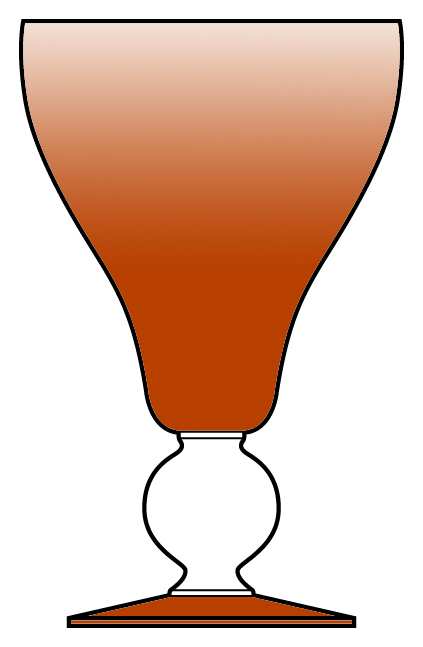 886 Amber Water Goblet by Bryce-1