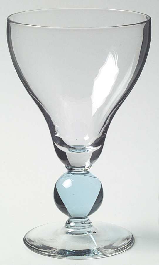 886 Cerulean Blue (Ball Stem) Water Goblet by Bryce-1