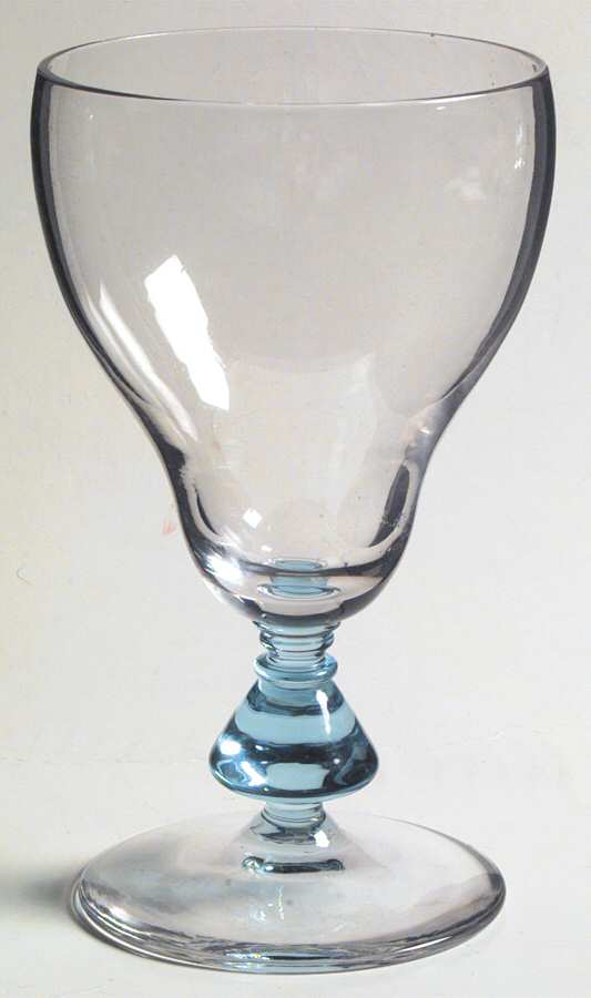 894 Blue (Blue Stem) Low Water Goblet by Bryce-1