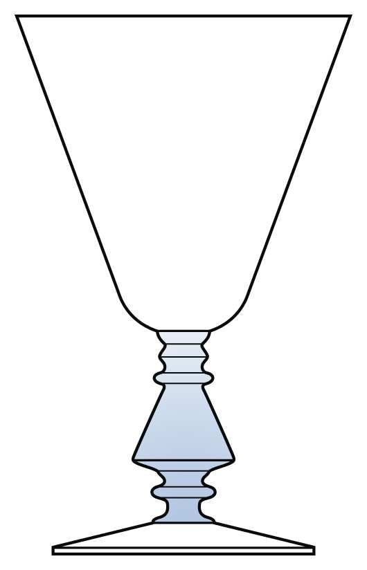 896 Cerulean Blue Water Goblet by Bryce-1