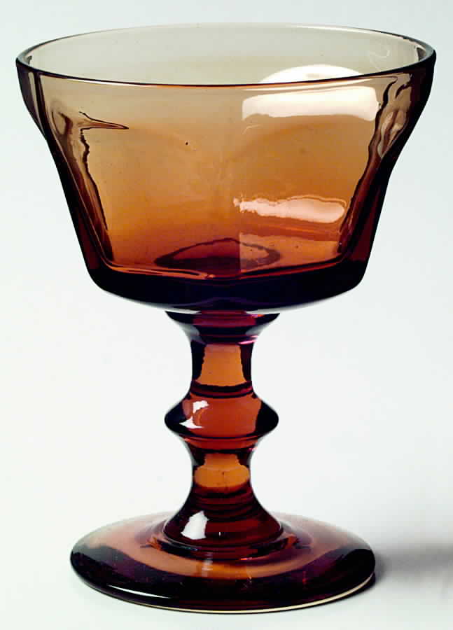 Antique Amber Champagne/Tall Sherbet by Bryce-1