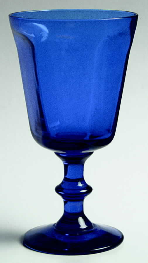 Antique Cobalt Blue Water Goblet by Bryce-1