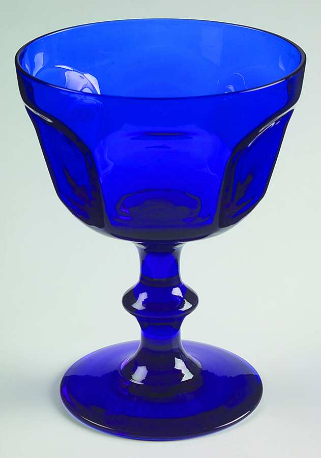 Antique Cobalt Blue Champagne/Tall Sherbet by Bryce-1