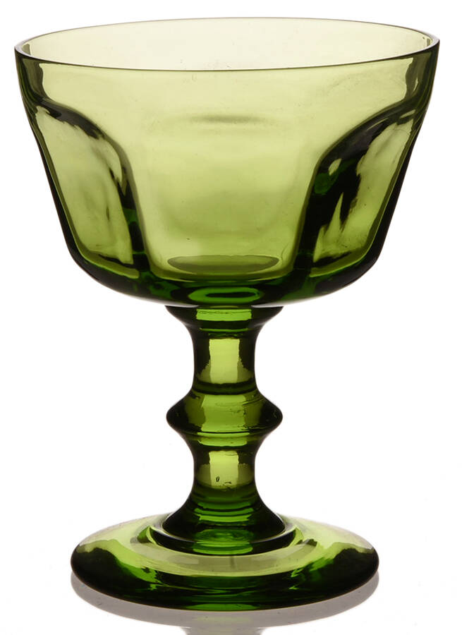 Antique Green Champagne/Tall Sherbet by Bryce-1