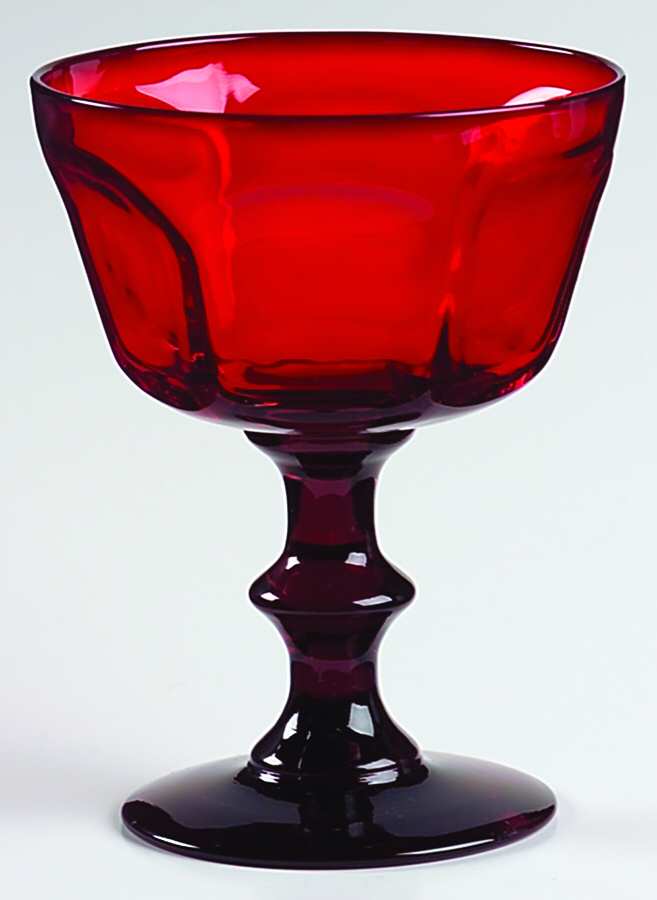 Antique Ruby Champagne/Tall Sherbet by Bryce-1