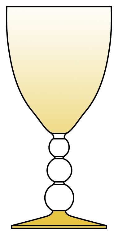 Aristocrat Gold (Gold Bowl and Foot) Water Goblet by Bryce-1