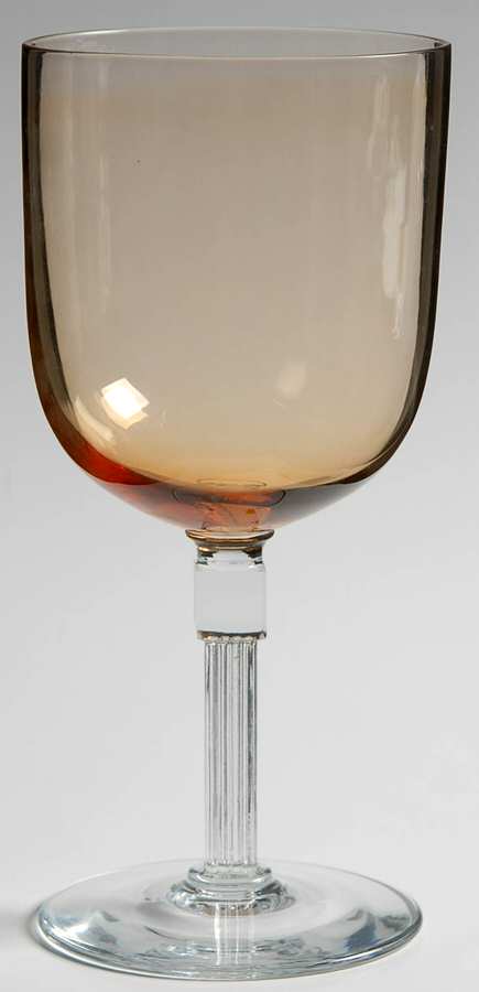 Colonnade Amber (Stem 943) Water Goblet by Bryce-1