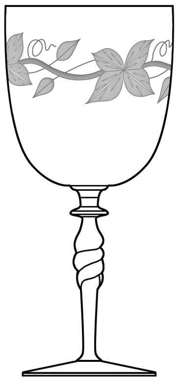 Columbine (Twist Stem) Water Goblet by Bryce-1