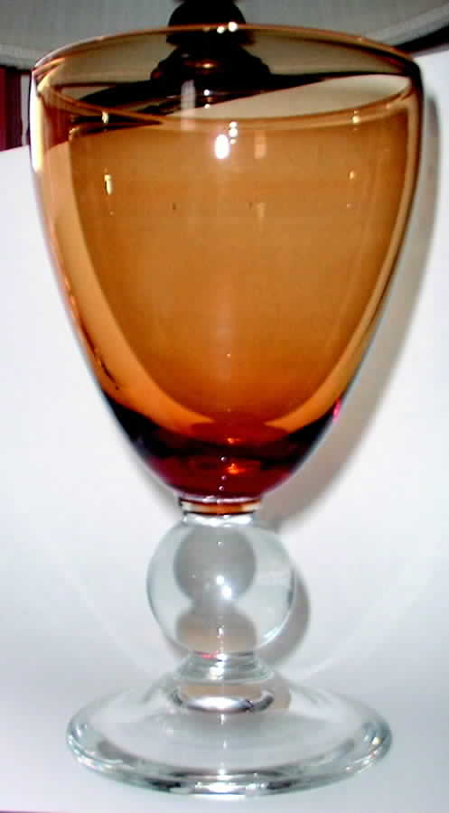 Contour Amber Water Goblet by Bryce-1