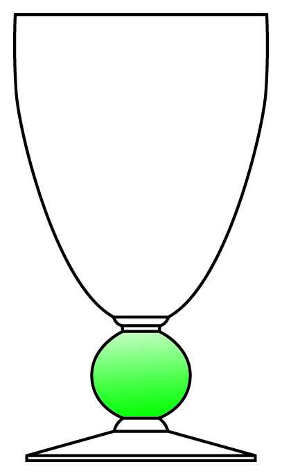 Contour Green Water Goblet by Bryce-1