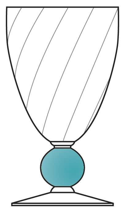 Contour (Swirl Optic) Water Goblet by Bryce-1