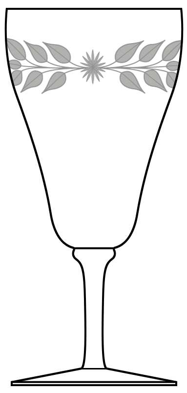 Cut 839 1-2-1 Water Goblet by Bryce-1