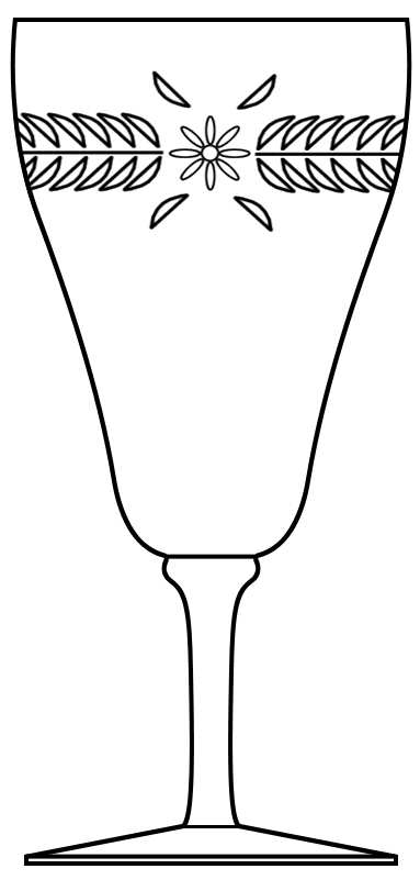 Cut 858 1-2 Water Goblet by Bryce-1