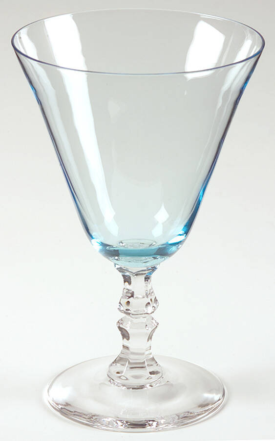 Debut Blue (Cerulean) Water Goblet by Bryce-1