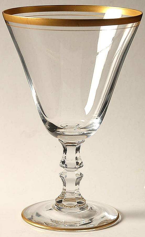 Debut (Gold Trim) Water Goblet by Bryce-1