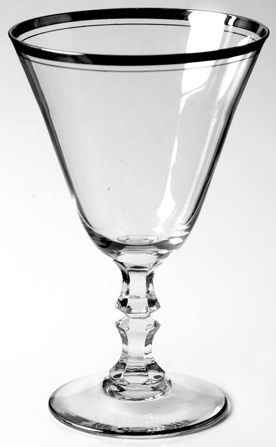 Debut (Platinum Trim) Water Goblet by Bryce-1